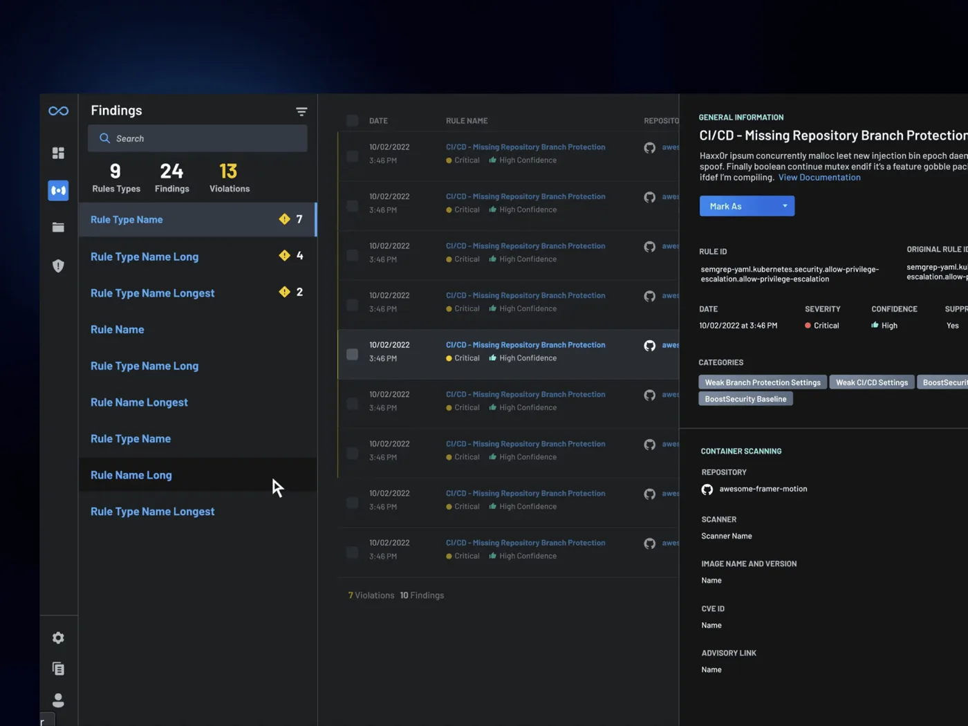 Boost Security — interface shot 4