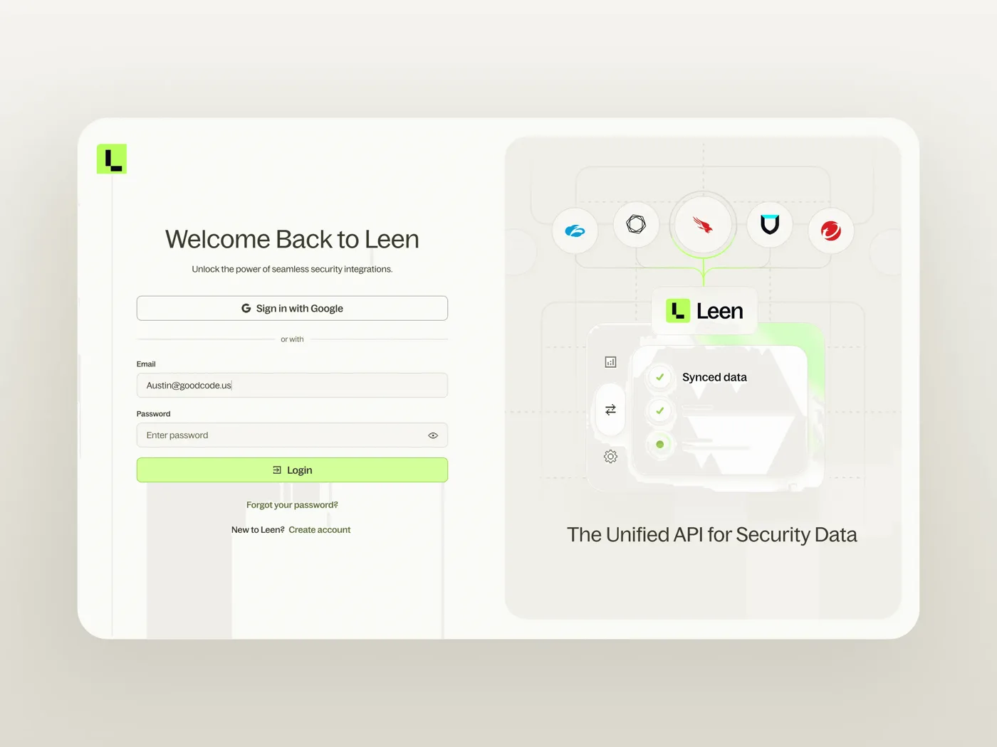 Leen — interface shot 3