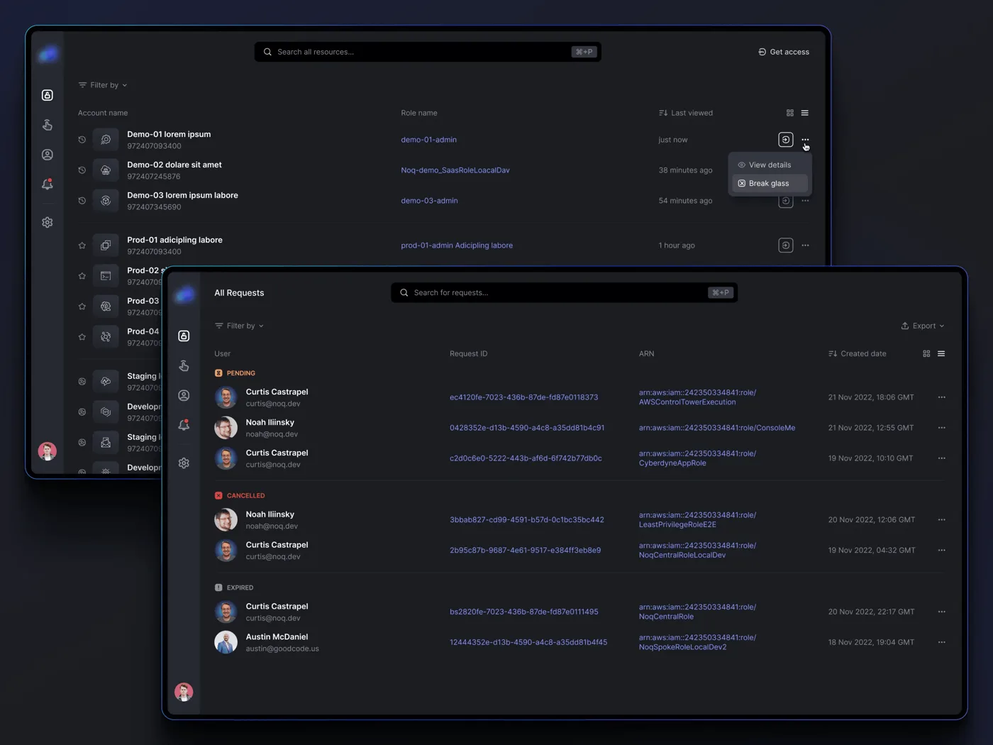 NOQ — interface shot 2