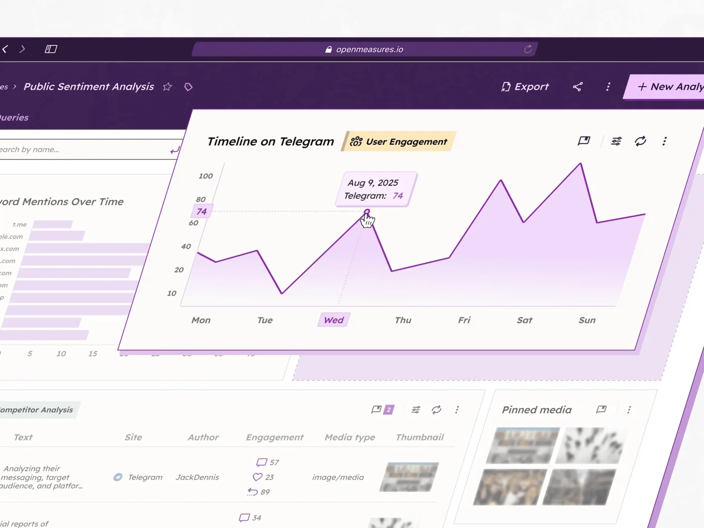 Open Measures — interface shot 2