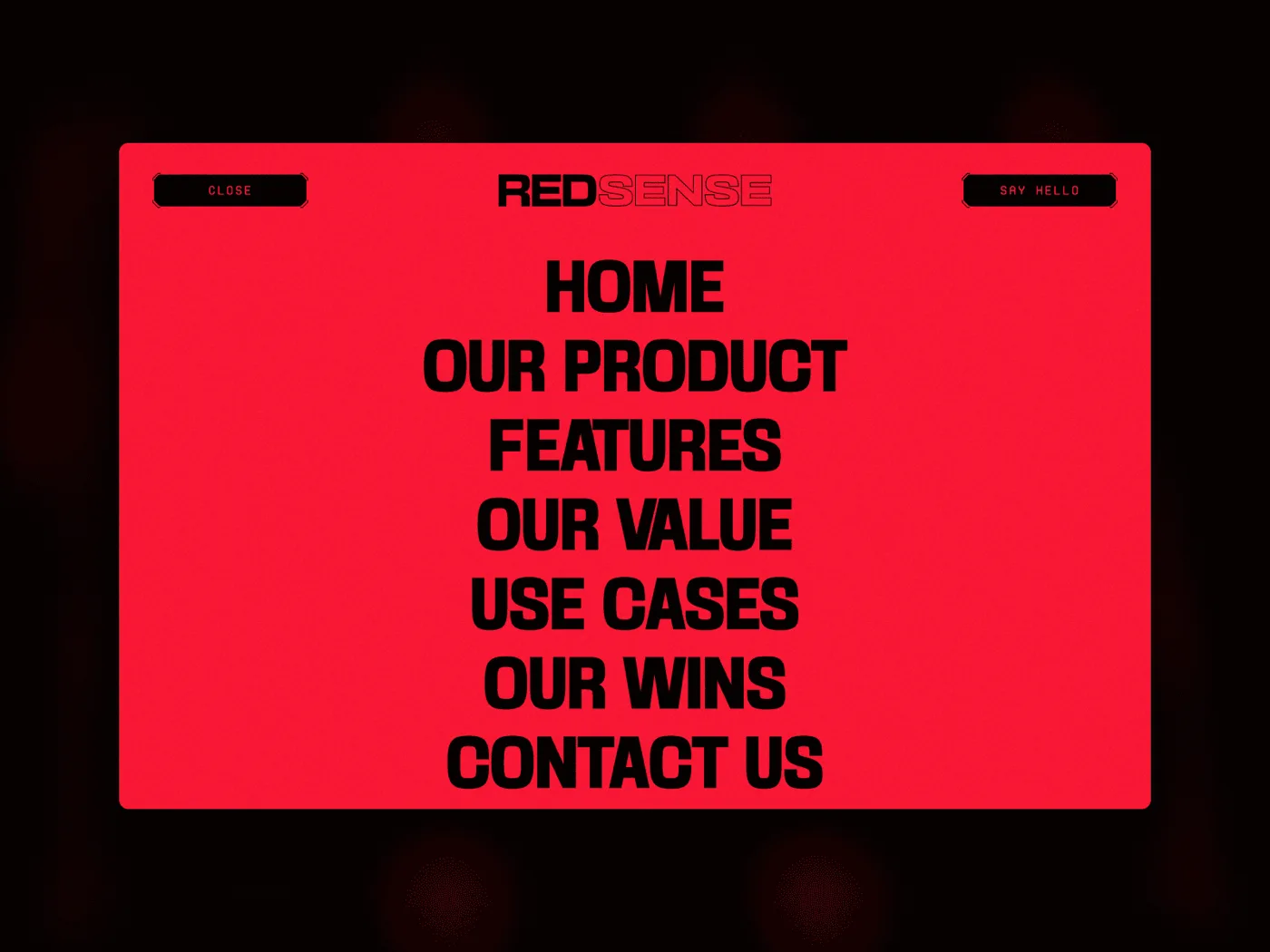 RedSense — interface shot 4